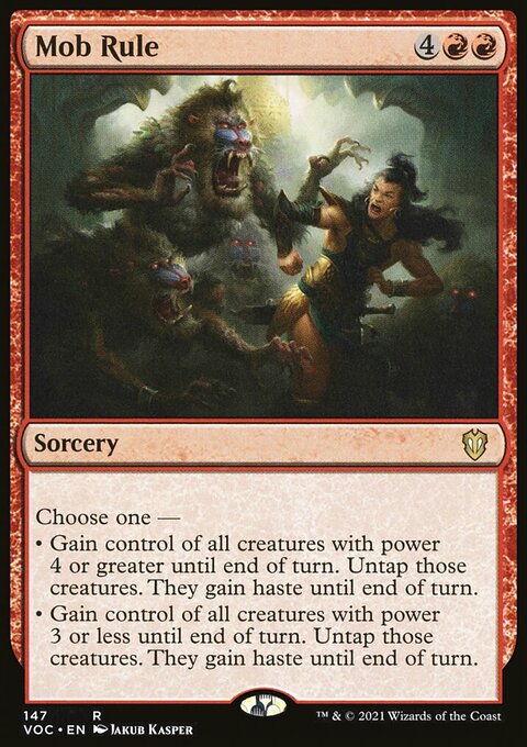 Mob Rule, Crimson Vow Commander #147, Magic: The Gathering card