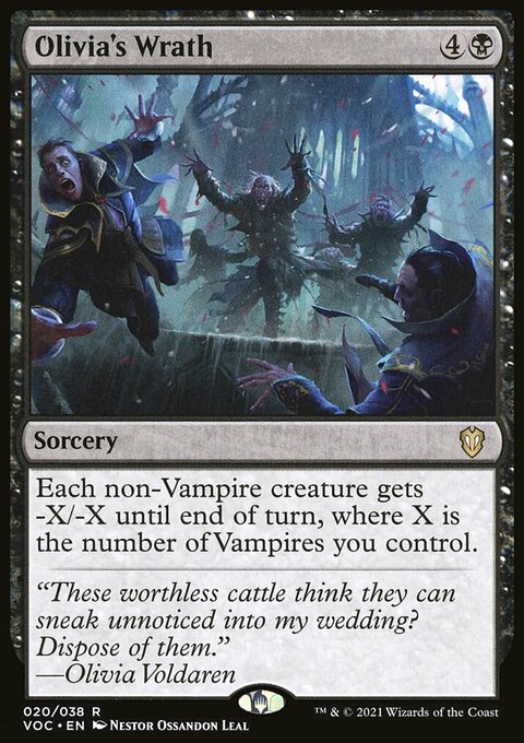 Olivia's Wrath, Crimson Vow Commander #20, Magic: The Gathering card