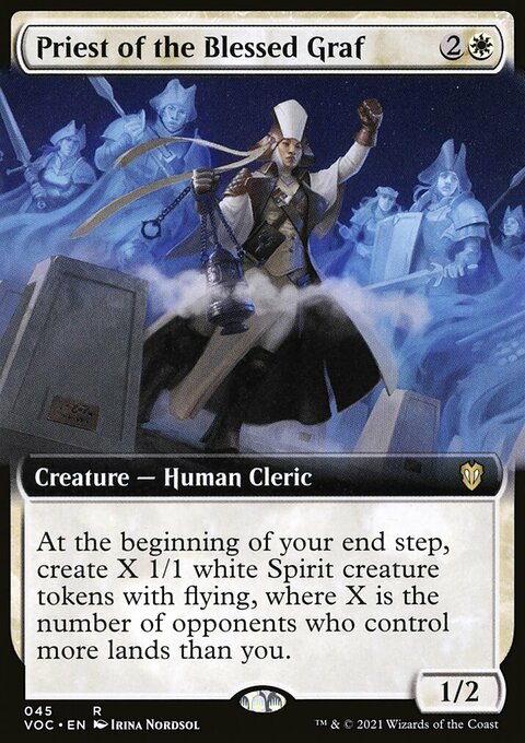 Priest of the Blessed Graf, Crimson Vow Commander #45, Magic: The Gathering card