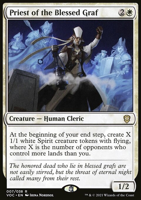 Priest of the Blessed Graf, Crimson Vow Commander #7, Magic: The Gathering card