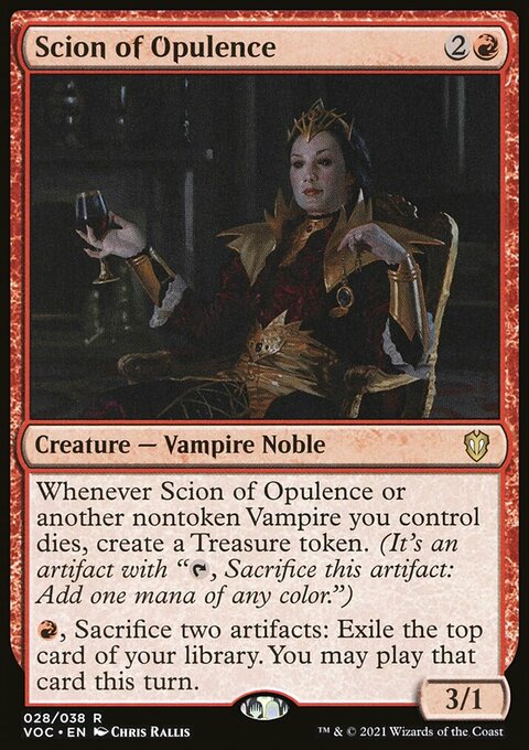 Scion of Opulence, Crimson Vow Commander #28, Magic: The Gathering card