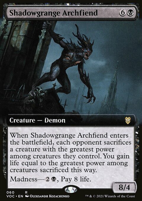Shadowgrange Archfiend, Crimson Vow Commander #60, Magic: The Gathering card