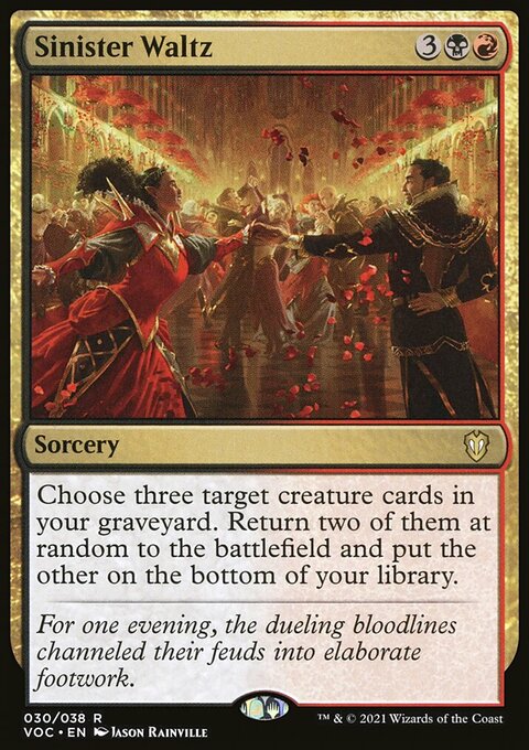 Sinister Waltz, Crimson Vow Commander #30, Magic: The Gathering card