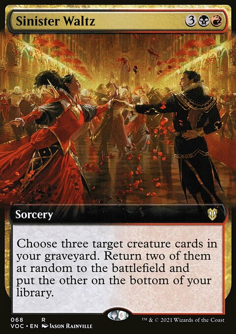 Sinister Waltz, Crimson Vow Commander #68, Magic: The Gathering card