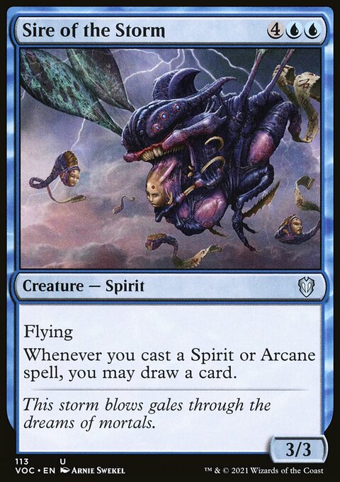 Sire of the Storm, Crimson Vow Commander #113, Magic: The Gathering card