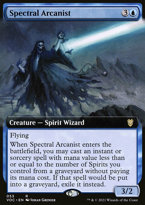Spectral Arcanist, Crimson Vow Commander #53, Magic: The Gathering card