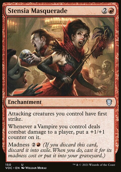 Stensia Masquerade, Crimson Vow Commander #150, Magic: The Gathering card