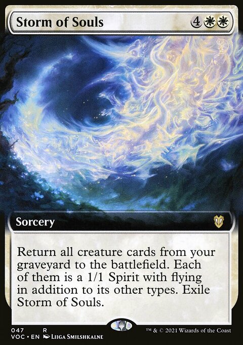 Storm of Souls, Crimson Vow Commander #47, Magic: The Gathering card