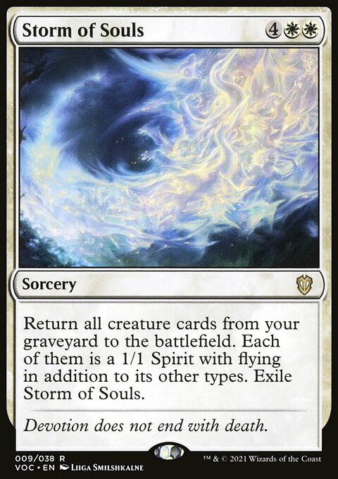 Storm of Souls, Crimson Vow Commander #9, Magic: The Gathering card