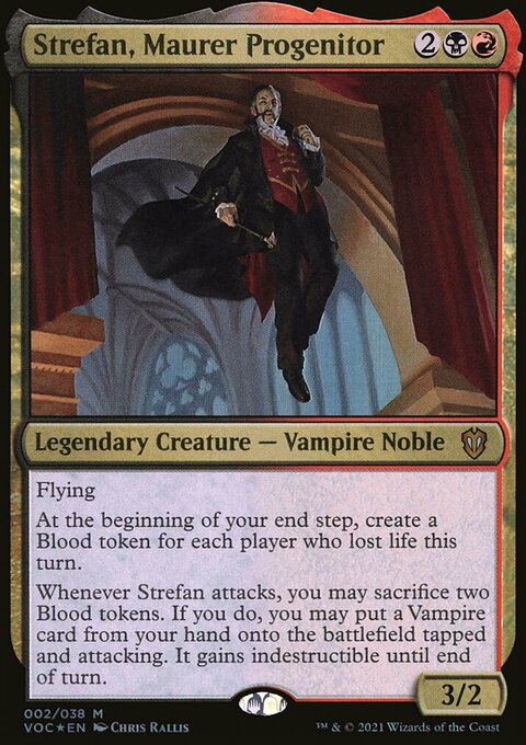 Strefan, Maurer Progenitor, Crimson Vow Commander #2, Magic: The Gathering card