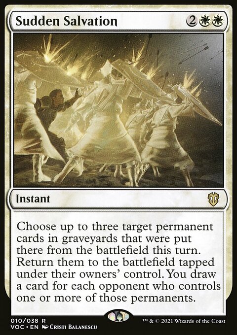 Sudden Salvation, Crimson Vow Commander #10, Magic: The Gathering card