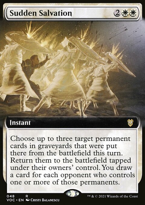 Sudden Salvation, Crimson Vow Commander #48, Magic: The Gathering card
