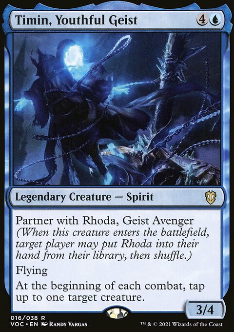 Timin, Youthful Geist, Crimson Vow Commander #16, Magic: The Gathering card