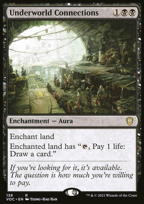Underworld Connections, Crimson Vow Commander #138, Magic: The Gathering card