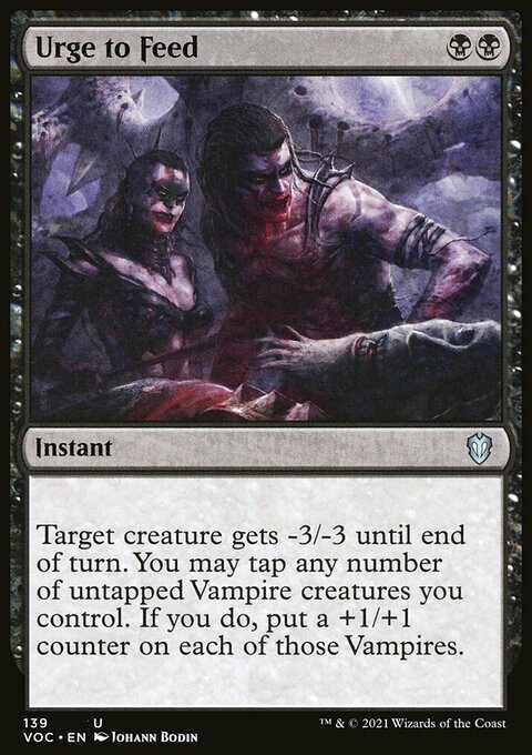 Urge to Feed, Crimson Vow Commander #139, Magic: The Gathering card