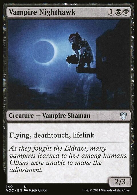 Vampire Nighthawk, Crimson Vow Commander #140, Magic: The Gathering card