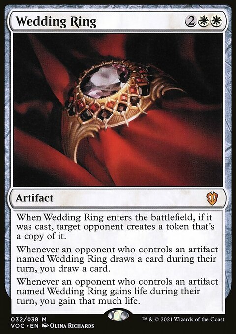 Wedding Ring, Crimson Vow Commander #32, Magic: The Gathering card