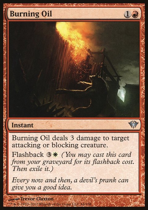 Burning Oil, Dark Ascension #84, Magic: The Gathering card