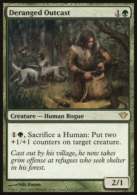 Deranged Outcast, Dark Ascension #112, Magic: The Gathering card