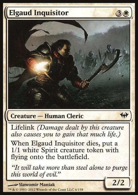 Elgaud Inquisitor, Dark Ascension #6, Magic: The Gathering card