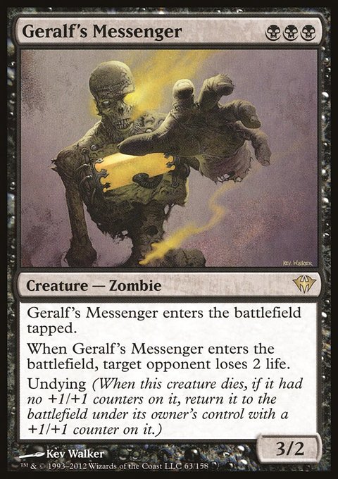 Geralf's Messenger, Dark Ascension #63, Magic: The Gathering card