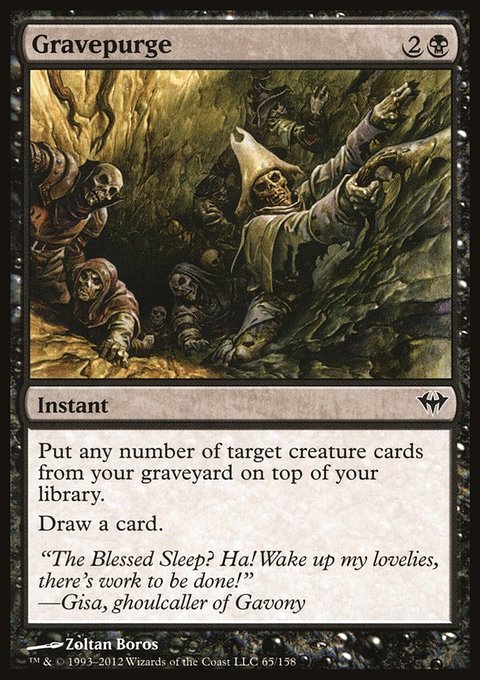 Gravepurge, Dark Ascension #65, Magic: The Gathering card