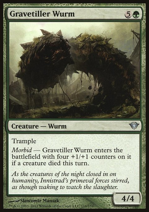 Gravetiller Wurm, Dark Ascension #116, Magic: The Gathering card