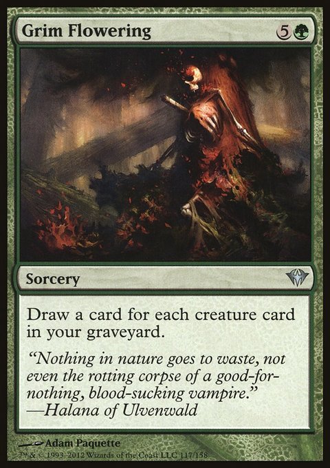 Grim Flowering, Dark Ascension #117, Magic: The Gathering card