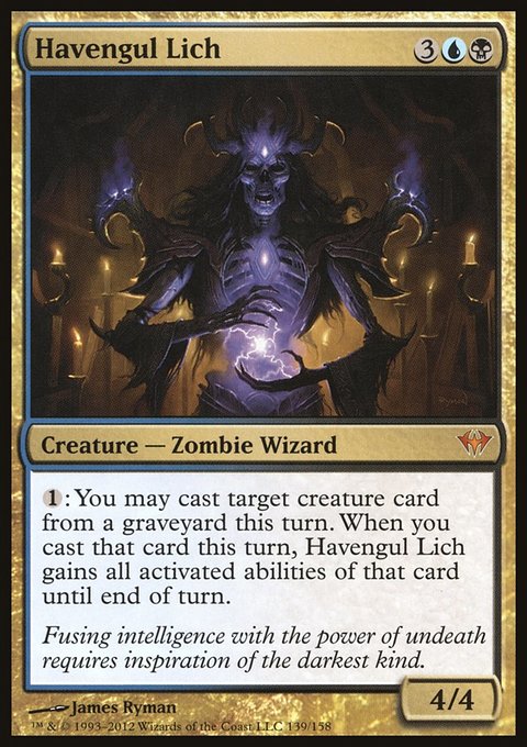 Havengul Lich, Dark Ascension #139, Magic: The Gathering card