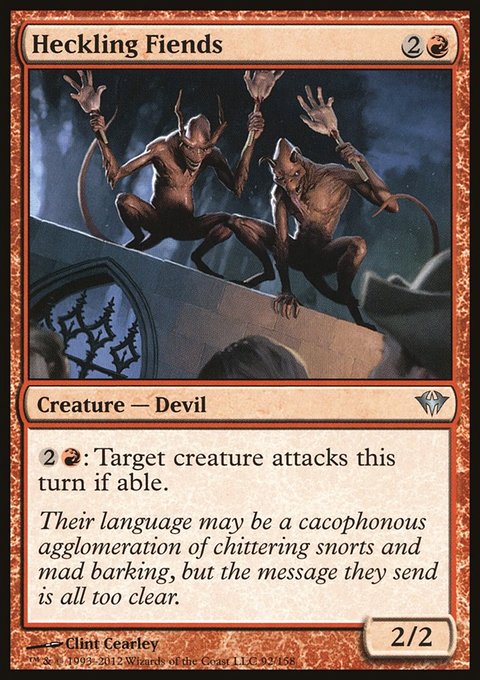 Heckling Fiends, Dark Ascension #92, Magic: The Gathering card