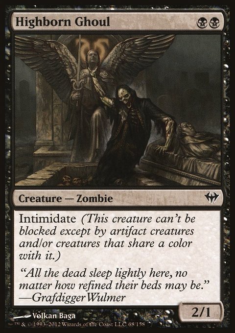 Highborn Ghoul, Dark Ascension #68, Magic: The Gathering card