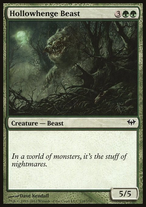 Hollowhenge Beast, Dark Ascension #118, Magic: The Gathering card