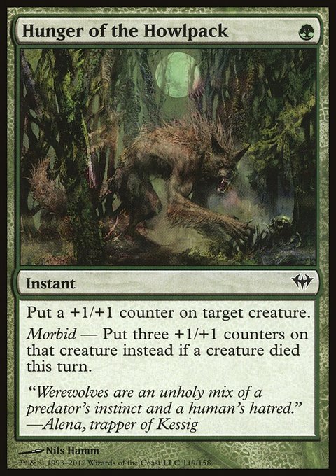 Hunger of the Howlpack, Dark Ascension #119, Magic: The Gathering card