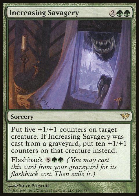 Increasing Savagery, Dark Ascension #120, Magic: The Gathering card