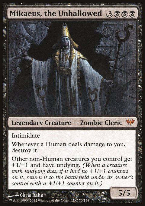 Mikaeus, the Unhallowed, Dark Ascension #70, Magic: The Gathering card