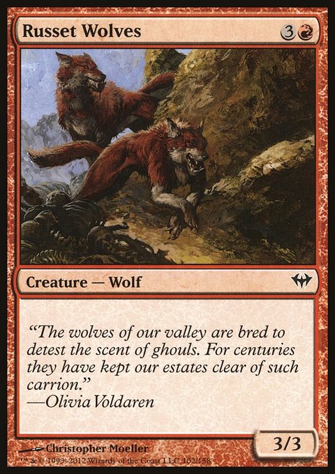 Russet Wolves, Dark Ascension #102, Magic: The Gathering card