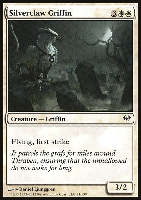Silverclaw Griffin, Dark Ascension #21, Magic: The Gathering card