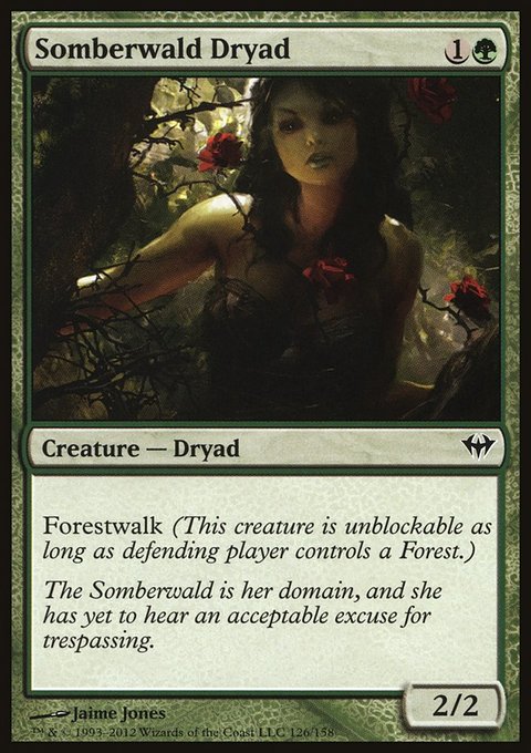 Somberwald Dryad, Dark Ascension #126, Magic: The Gathering card