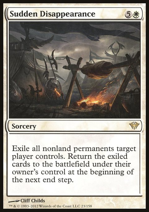 Sudden Disappearance, Dark Ascension #23, Magic: The Gathering card