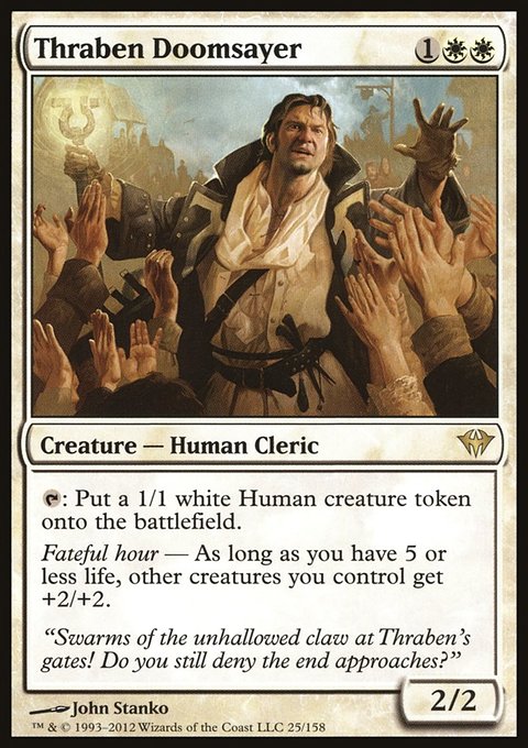 Thraben Doomsayer, Dark Ascension #25, Magic: The Gathering card