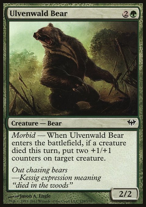 Ulvenwald Bear, Dark Ascension #129, Magic: The Gathering card