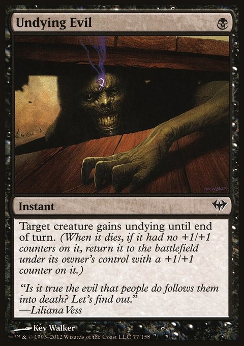 Undying Evil, Dark Ascension #77, Magic: The Gathering card