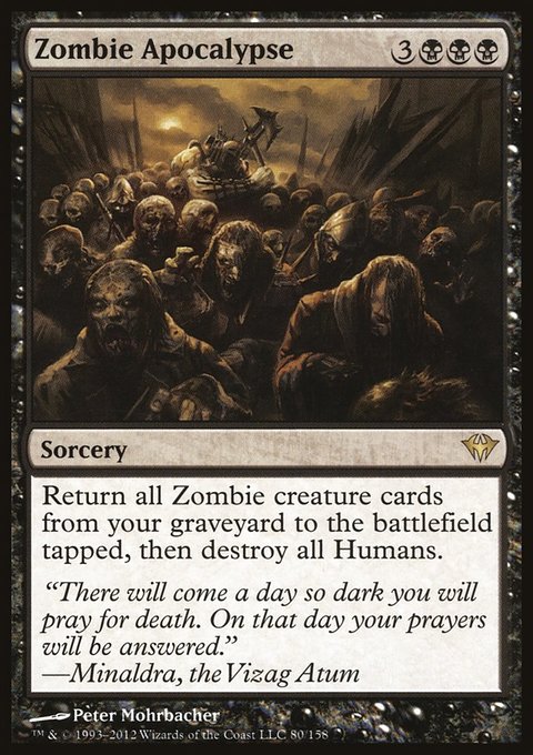 Zombie Apocalypse, Dark Ascension #80, Magic: The Gathering card