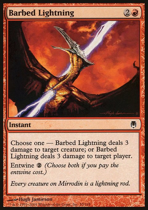 Barbed Lightning, Darksteel #55, Magic: The Gathering card