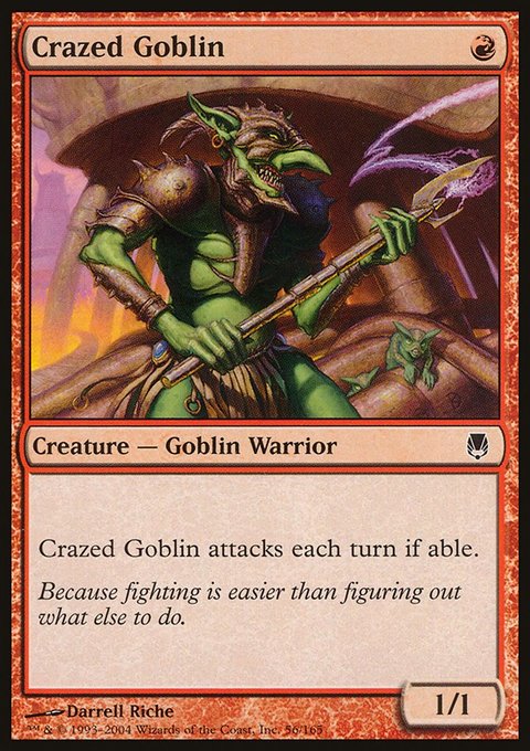 Crazed Goblin, Darksteel #56, Magic: The Gathering card