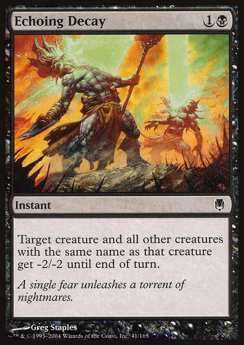 Echoing Decay, Darksteel #41, Magic: The Gathering card