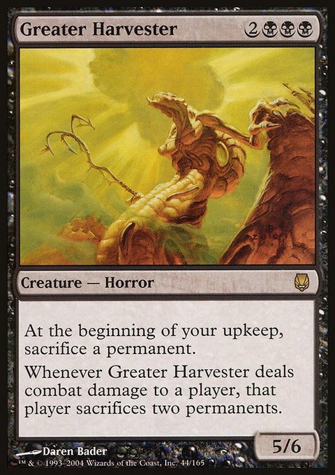 Greater Harvester, Darksteel #44, Magic: The Gathering card