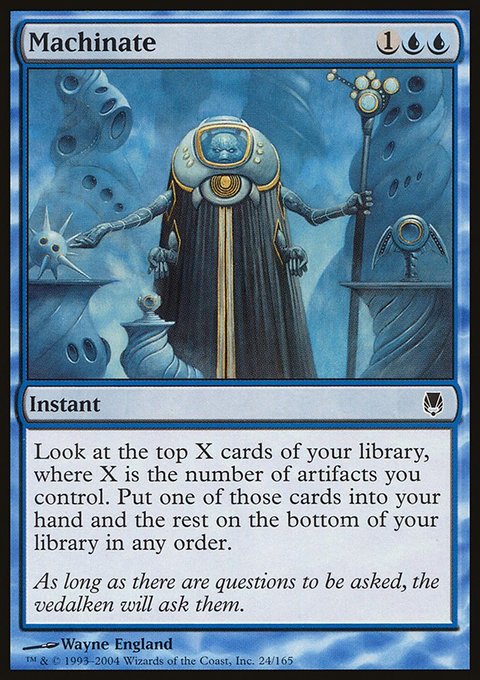 Machinate, Darksteel #24, Magic: The Gathering card