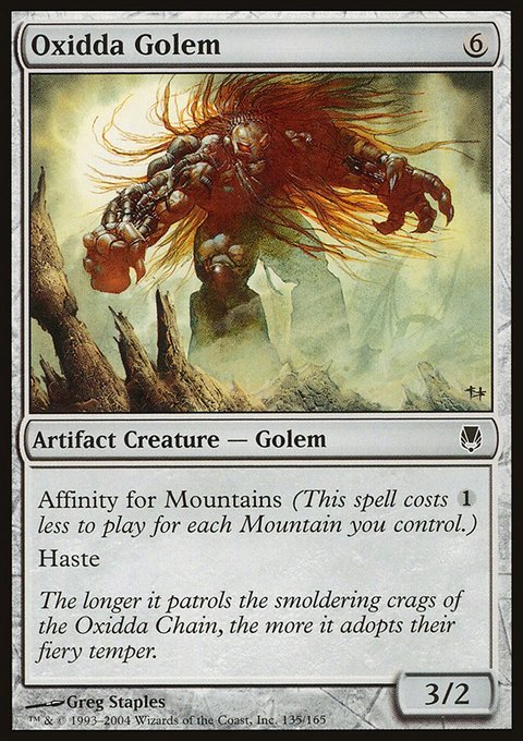 Oxidda Golem, Darksteel #135, Magic: The Gathering card