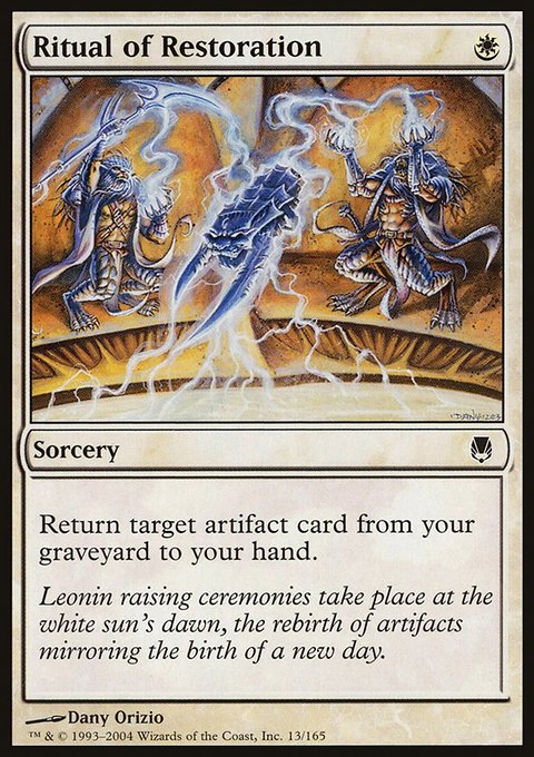 Ritual of Restoration, Darksteel #13, Magic: The Gathering card
